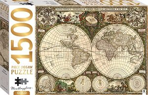 1500 Piece Jigsaw Puzzle: Vintage World Map