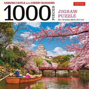 Samurai Castle with Cherry Blossoms 1000 Piece Jigsaw Puzzle